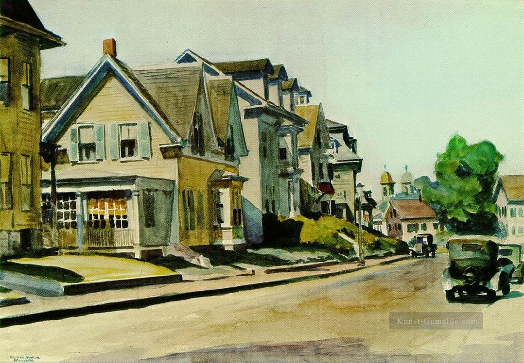 Sonne auf Aussichtsstraße Gloucester Massachusetts 1934 Edward Hopper Ölgemälde